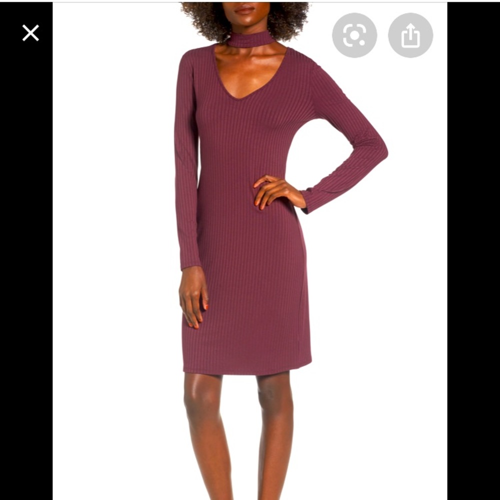 Ribbed Chocker Dress from One Clothing